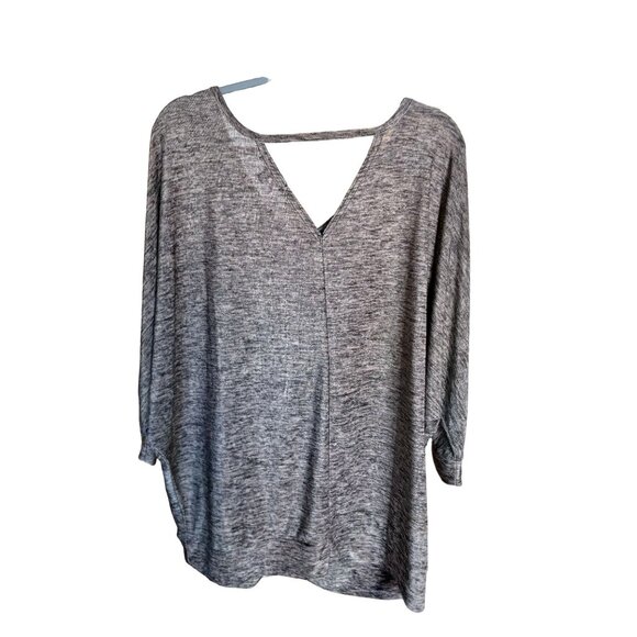 Womens Lightweight Casual Work Double V Heathered Dolman Sleeve Size 18/20 Top - Picture 1 of 5